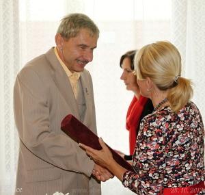 Jan Rýdlo přebírá Čestné občanství