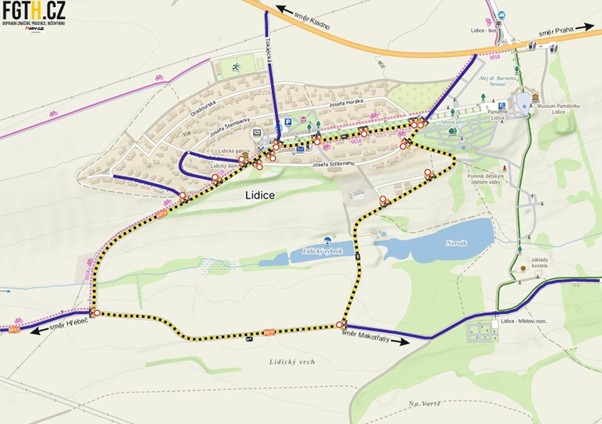 mapka závodu 