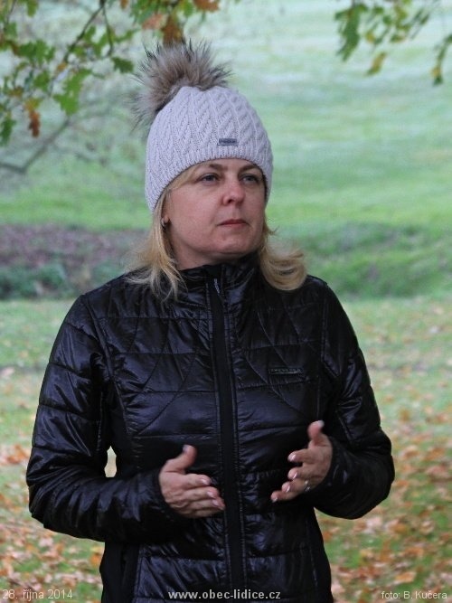 28. 10. 2014 - Starostka obce Lidice Veronika Kellerová
