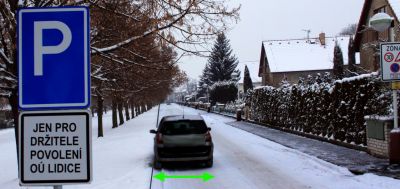 Vzor parkovací karty - rub